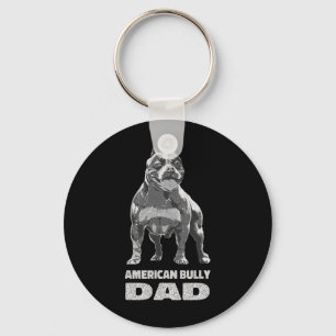 Bulldog Dog Lover American Bully Dad Keychain