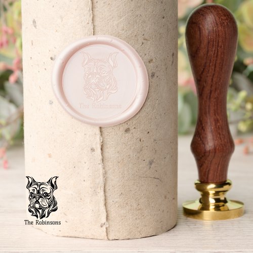 Bulldog Dog Lover Custom Wax Seal Stamp