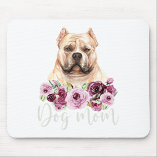 Bulldog Dog Mom Floral Bully Mama Mouse Pad