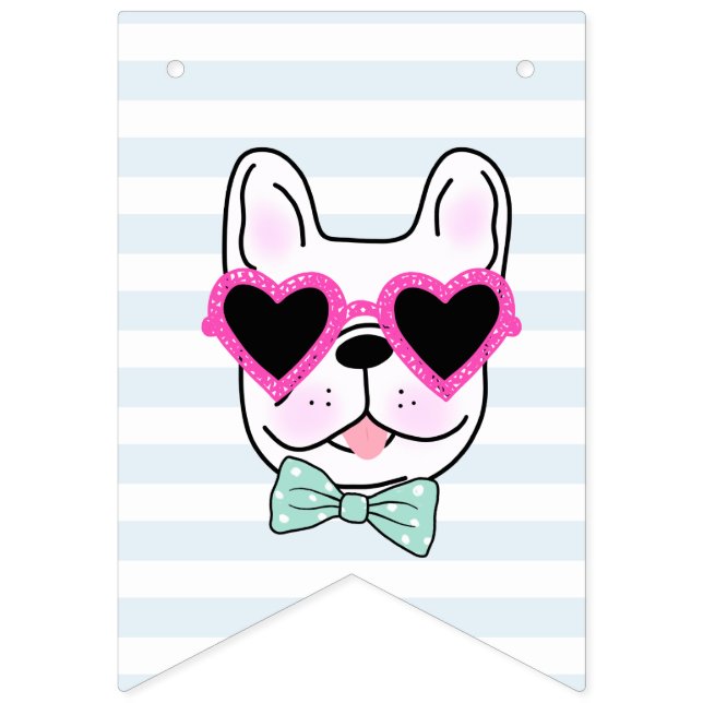 Bulldog, dog, pet, animal, doggie bunting flags (First Flag)