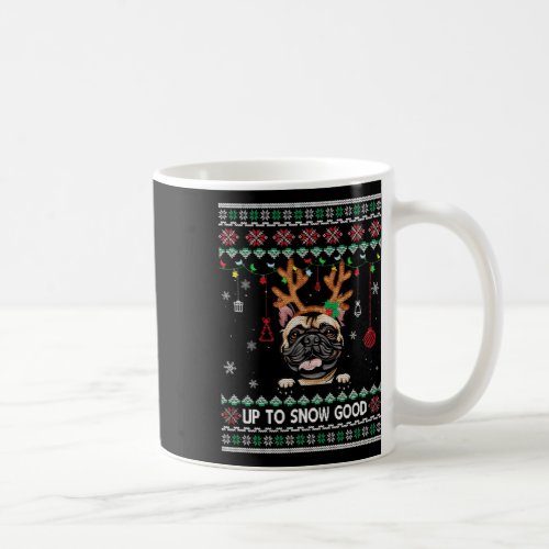 Bulldog Dog Reindeer Ugly Christmas Xmas  Coffee Mug