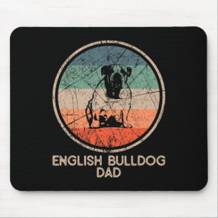 Bulldog Dog - Vintage English Bulldog Dad Mouse Pad