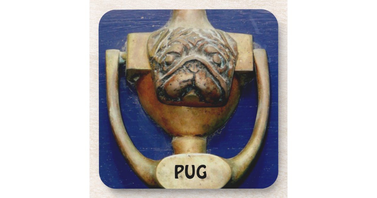 Bulldog Door Knocker Glossy Coasters Zazzle