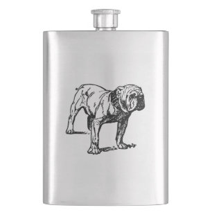bulldog drawing flask