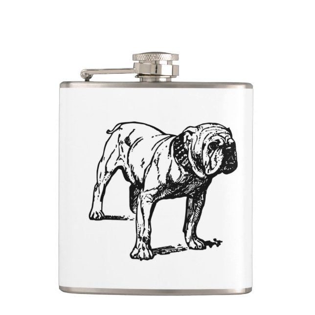 bulldog drawing flask (Front)