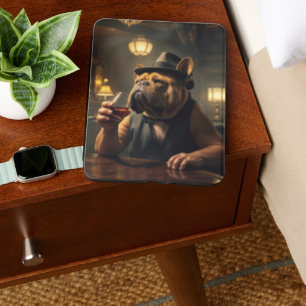 Bulldog Drinking In 1920s Speakeasy Kindle Cover