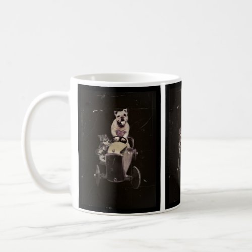 Bulldog Drives a Car 1933 Coffee Mug