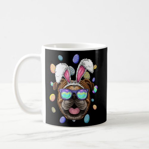 Bulldog Easter Bunny Ears Dog Funny Easter Eggs Hu Coffee Mug