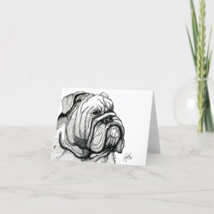 BULLDOG ENGLISH THANK YOU CARD