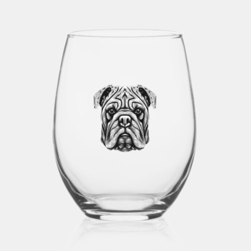 Bulldog Essence Stemless Wine Glass