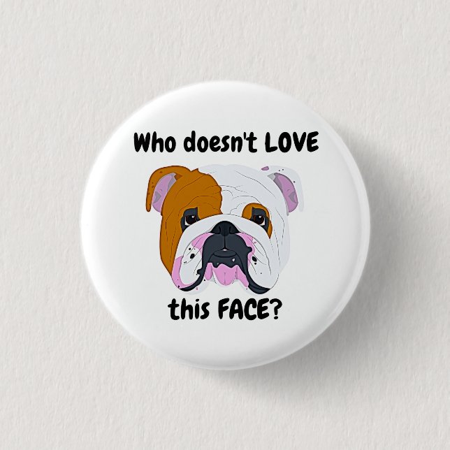 Bulldog Face Button (Front)