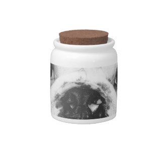 Bulldog Face Candy Jar
