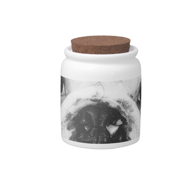 Bulldog Face Candy Jar (Front)