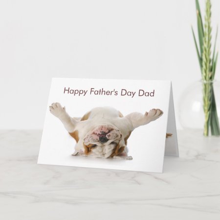 Bulldog Father's Day Card