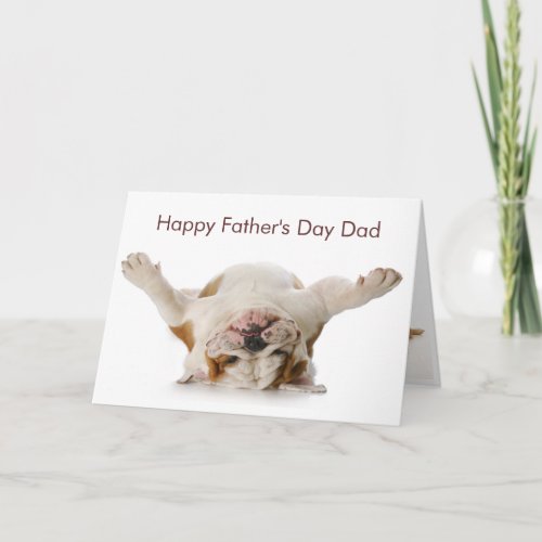 Bulldog Fathers Day Card