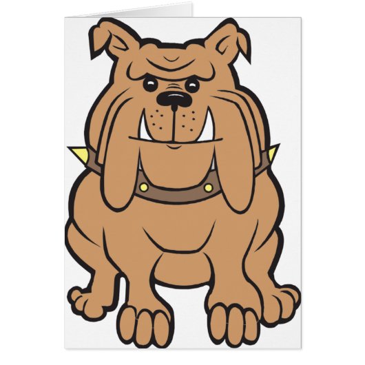 bulldog fawn cartoon cards (Front)