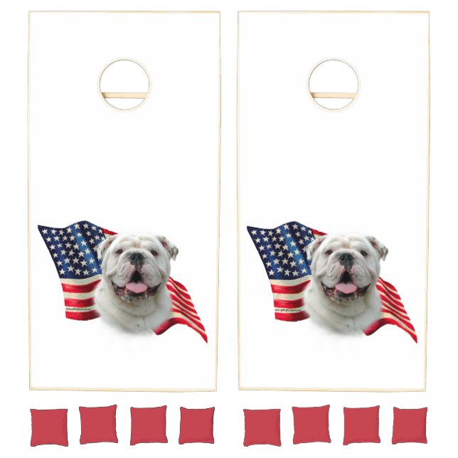 Bulldog Flag Cornhole Set (Set)