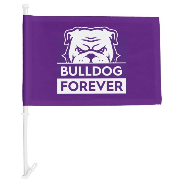Bulldog Forever Car Flag (Front)