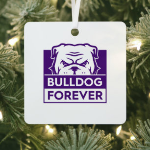 Bulldog Forever Metal Ornament