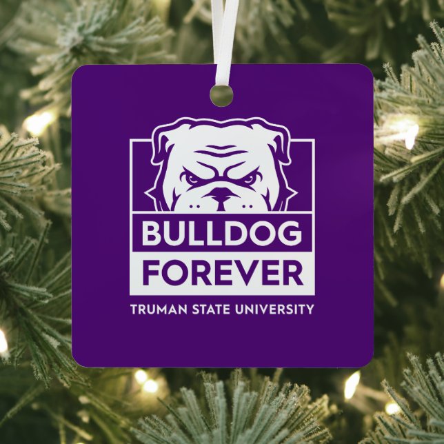 Bulldog Forever Metal Ornament (Insitu)