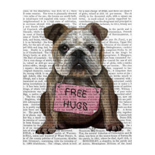 Bulldog Free Hugs Acrylic Print