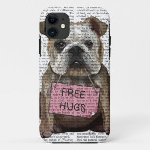 Bulldog Free Hugs iPhone 11 Case