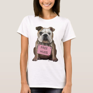 Bulldog Free Hugs T-Shirt