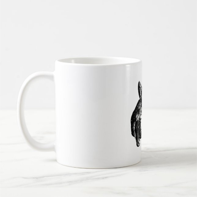 Bulldog French Buldog  drawing White Mug (Left)