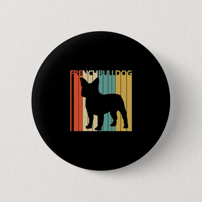 Bulldog Frenchie  Button (Front)