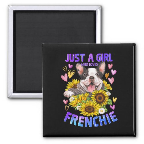 Bulldog Frenchie Loving Girl Dog Puppy Lover Woman Magnet