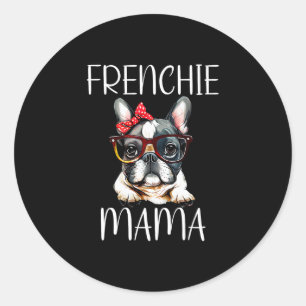 Bulldog Frenchie Mama Watercolor Dog Mother's Day Classic Round Sticker