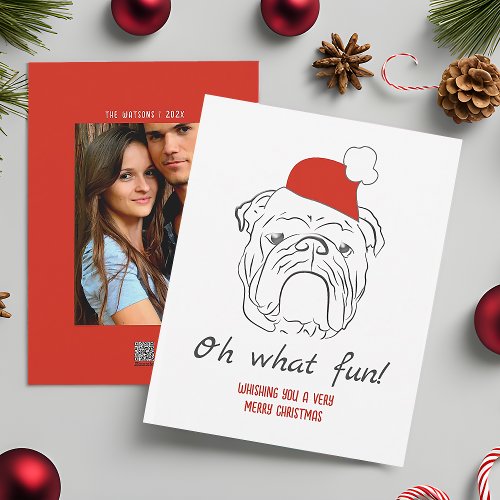 Bulldog Funny Christmas Holiday Card