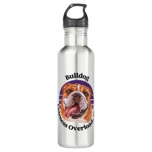 Bulldog funny quote stainless steel water bottle