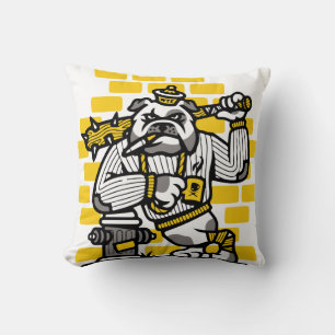 Bulldog Gang Throw Pillow