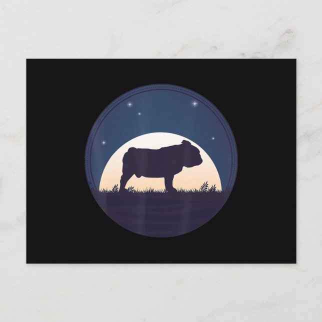 Bulldog Gift | English Bulldog Lover Gift Holiday Postcard (Front)