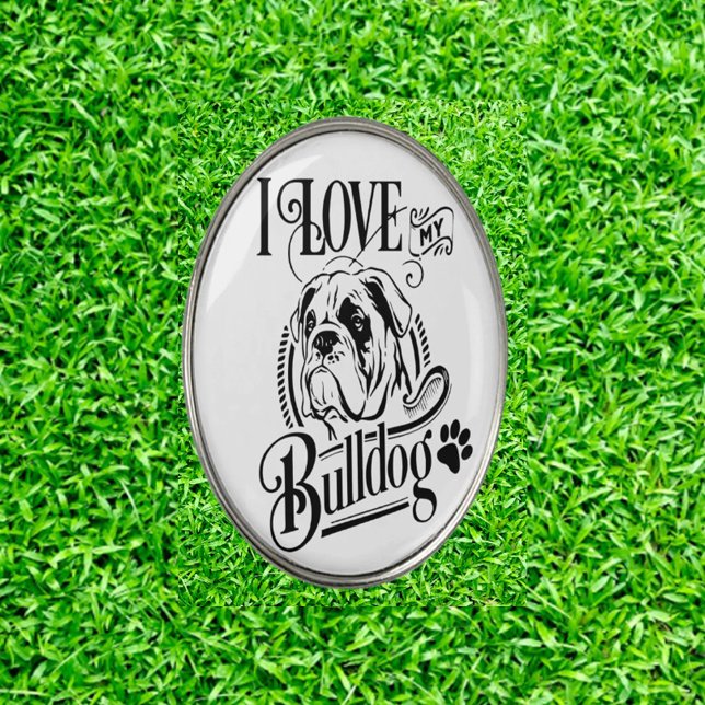 Bulldog Gift Golf Ball Marker (I Love My Bulldog Golf: Ultimate Gear for Bulldog Fans!)