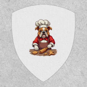 Bulldog Gingerbread Chef Patch