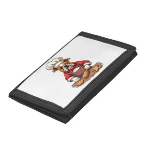 Bulldog Gingerbread Chef Trifold Wallet