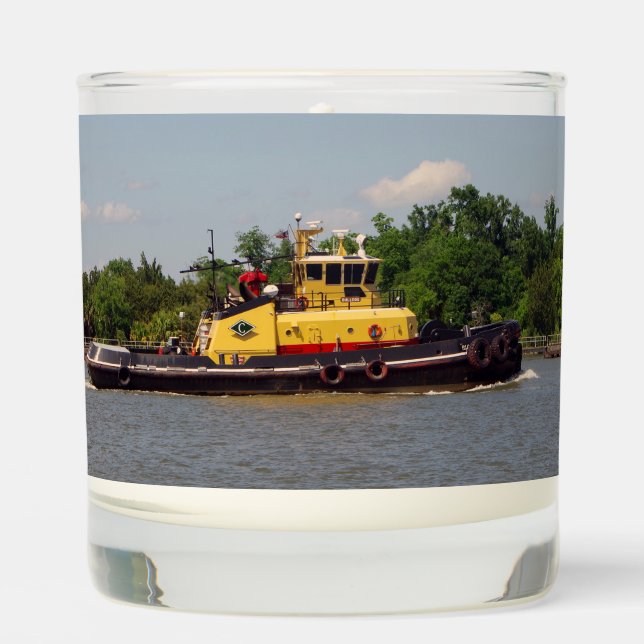 Bulldog glass candle (Front)