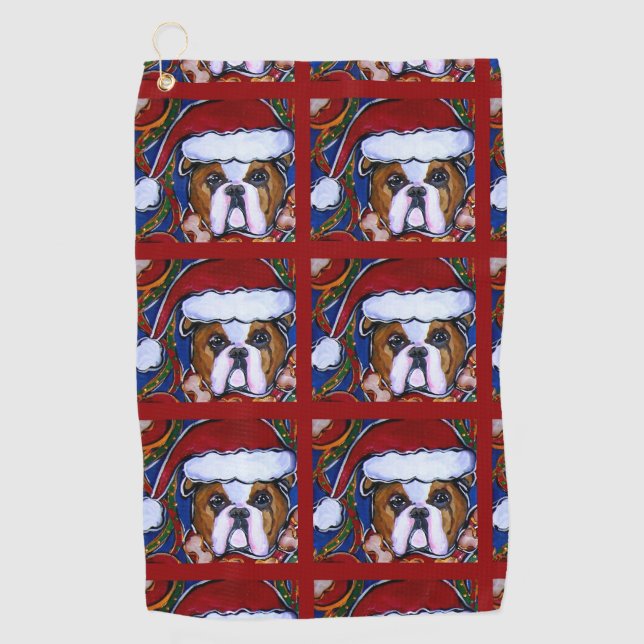 Bulldog          golf towel (Front)