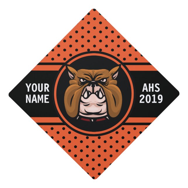 Bulldog Graduation Cap Topper (Front)