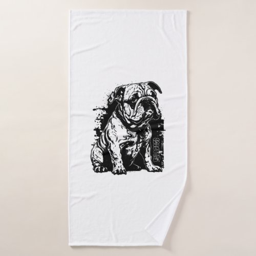 Bulldog Graffiti Bulldog Art Bulldog Lover Bulldog Bath Towel