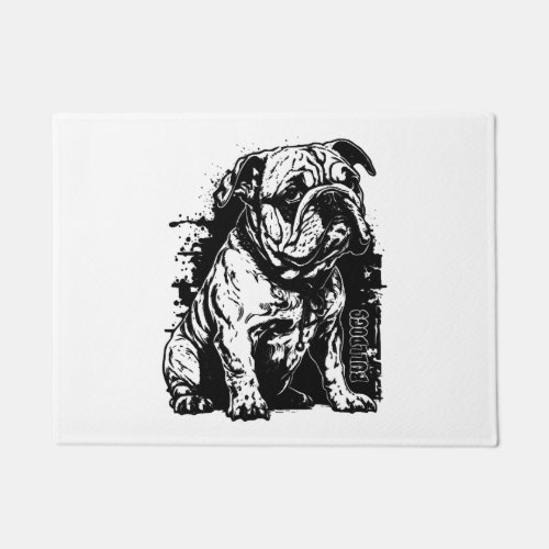 Bulldog Graffiti Bulldog Art Bulldog Lover Bulldog Doormat