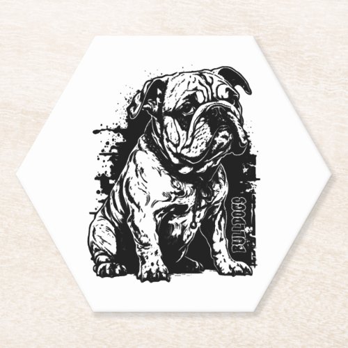 Bulldog Graffiti Bulldog Art Bulldog Lover Bulldog Paper Coaster