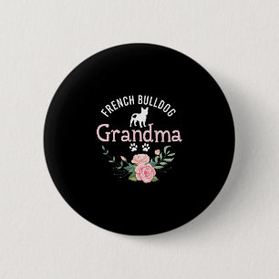 Bulldog Grandma Gifts Cute Dog Lover Christmas Button