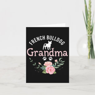 Bulldog Grandma Gifts Cute Dog Lover Christmas Card