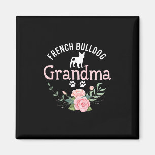 Bulldog Grandma Gifts Cute Dog Lover Christmas  Magnet