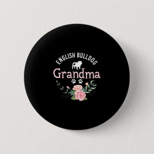 Bulldog Grandma Gifts Women Cute Dog Lover Christm Button