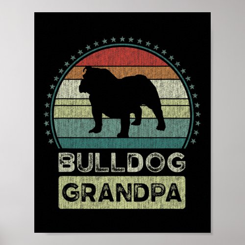 Bulldog Grandpa  Poster