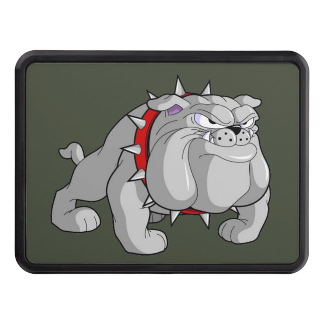 BULLDOG GRAY CARTOON HITCH COVER (Front)